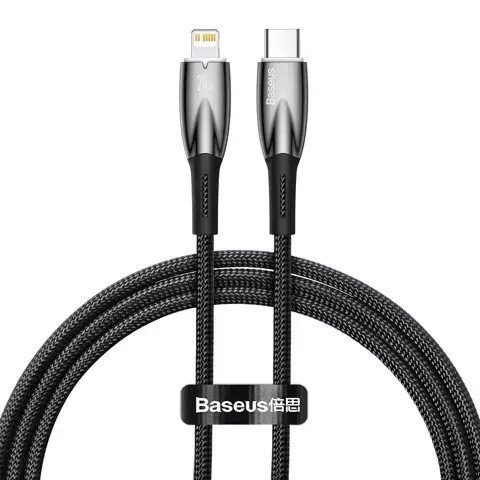 Baseus Glimmer Series Schnellladekabel USB-C - Lightning 480Mb/s PD 20W 1m schwarz