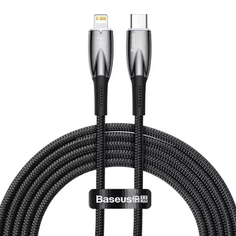 Baseus Glimmer Series Schnellladekabel USB-C - Lightning 480Mb/s PD 20W 2m schwarz