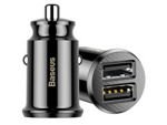 Baseus Grain Autoladegerät 2x USB 5V 3.1A schwarz