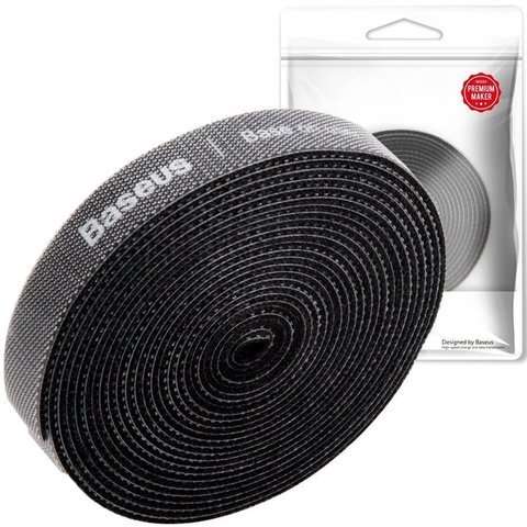 Baseus Klettband-Organizer Circle Velcro Strap 3m Schwarz