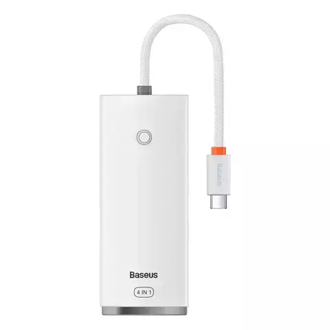 Baseus Lite Series HUB Adapter USB Typ C - 4x USB 3.0 25cm weiß (WKQX030302)