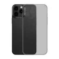 Baseus Milchglashülle für iPhone 13 Pro Hardcover mit Gelrahmen schwarz (arws000401)