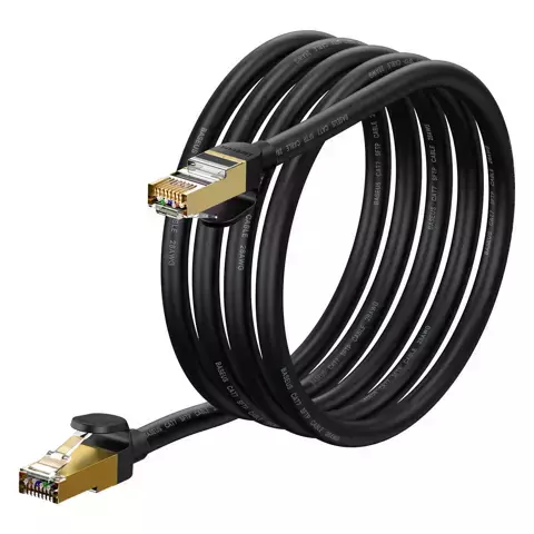 Baseus Speed ​​Seven Netzwerkkabel RJ45 10Gbps 2m schwarz (WKJS010301)