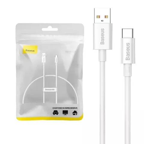 Baseus Superior USB-zu-USB-C-Kabel 100 W 0,25 m (weiß)