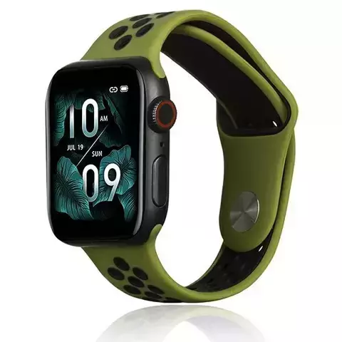 Beline Sport Silikon Smartwatch Armband für Apple Watch 42/44/45/49mm grün/schwarz grün/schwarz