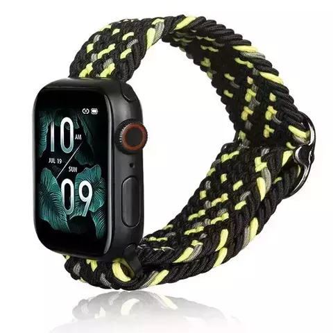 Beline Textil Smartwatch Armband für Apple Watch 42/44/45/49mm schwarz/lime schwarz/lime