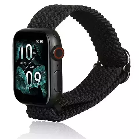 Beline Textil Smartwatch Armband für Apple Watch 42/44/45/49mm schwarz/schwarz