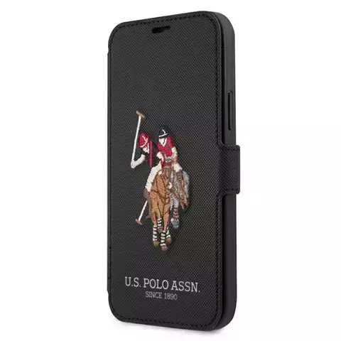 Buch-Handyhülle aus der US Polo-Stickerei-Kollektion iPhone 12/12 Pro 6,1" Schwarz Schwarz