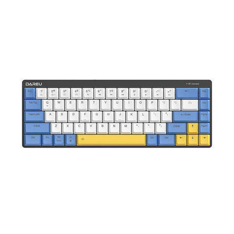 Dareu EK868 Bluetooth Wireless Mechanische Tastatur (Weiß, Blau, Gelb)
