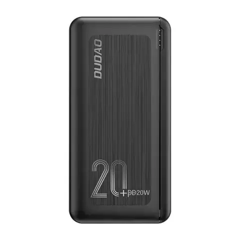 Dudao Powerbank 20000 mAh Power Delivery 20 W Quick Charge 3.0 2x USB / USB Typ C schwarz (K12PQ schwarz)