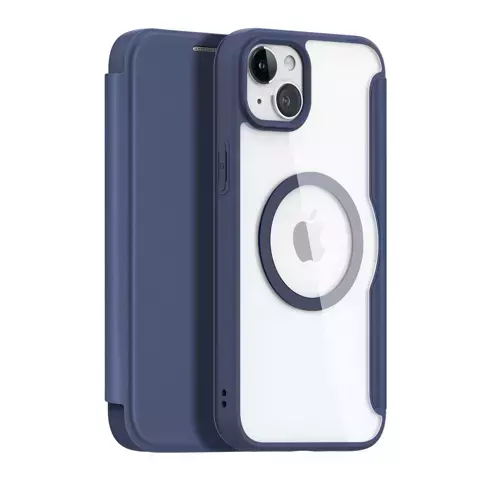 Dux Ducis Skin X Pro Hülle für Apple iPhone 15 Magnetisches MagSafe Flip Cover – Blau