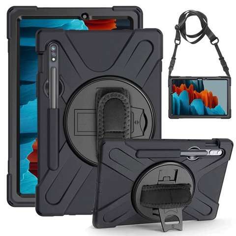 Etui Alogy Pirate Armor z rzepem für Samsung Galaxy Tab S7 Plus/ S8 Plus 12.4 T970/ T976B/ X800/ X806