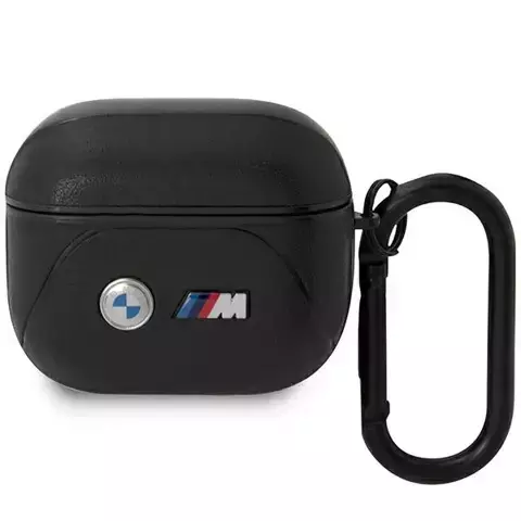 Etui BMW BMA322PVTK für AirPods 3 Gen Cover czarny/schwarz Leder Curved Line