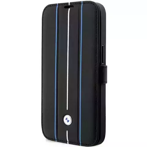 Etui BMW BMBKP14L22RVSK für Apple iPhone 14 Pro 6,1" Bücherregal Leather Stamp Blue Lines