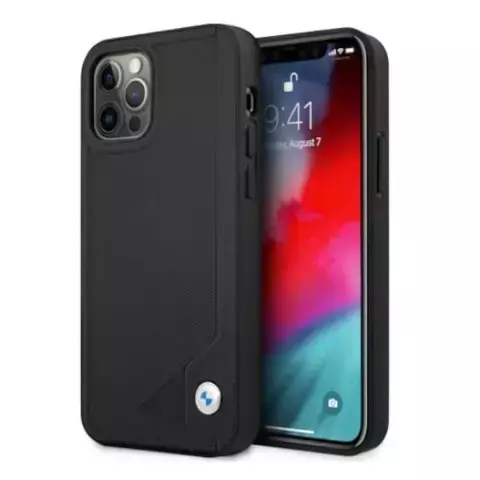 Etui BMW BMHCP12MRCDPK für Apple iPhone 12/ 12 Pro 6,1" Hardcase Leather Deboss