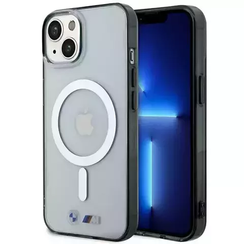 Etui BMW BMHMP14SHCRS für iPhone 14 6.1" transparentes Hardcase Silver Ring MagSafe