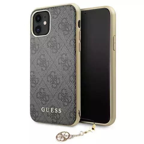 Etui Guess GUHCN61GF4GGR für Apple iPhone 11 6,1" / Xr grau/szary Hard Case 4G Charms Collection