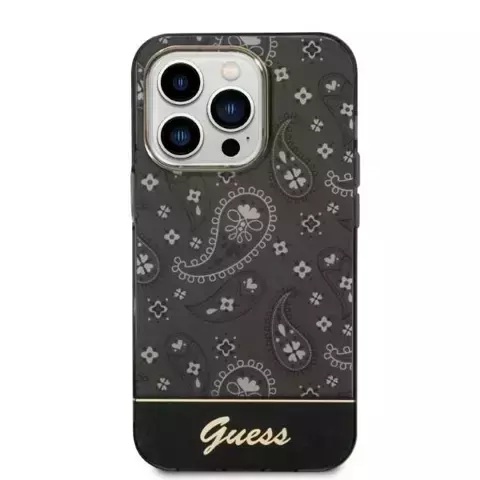Etui Guess GUHCP14LHGBNHK für Apple iPhone 14 Pro 6,1" Czarny/Black Hardcase Bandana Paisley