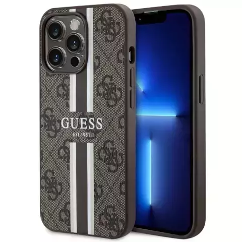 Etui Guess GUHMP13XP4RPSW für iPhone 13 Pro Max 6,7 Hardcase 4G bedruckte Streifen MagSafe