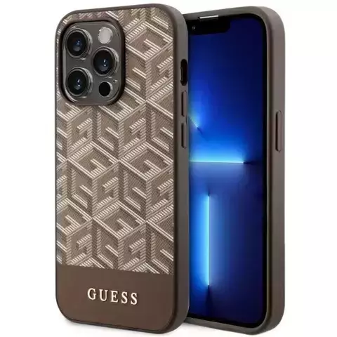 Etui Guess GUHMP14LHGCFSEW für iPhone 14 Pro 6,1" Hartschale GCube Stripes MagSafe