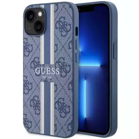 Etui Guess GUHMP14MP4RPSB für iPhone 14 Plus 6,7" Hardcase 4G bedruckte Streifen MagSafe