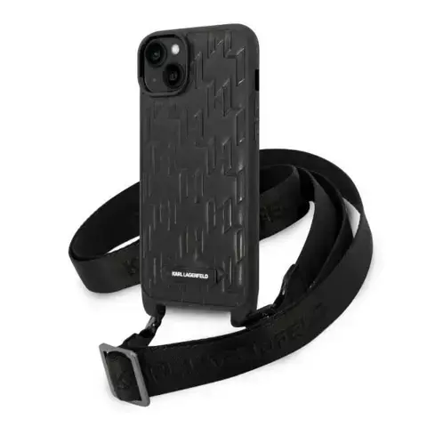 Etui Karl Lagerfeld KLHCP14MSTMMK für Apple iPhone 14 Plus 6,7" Hardcase Monogram Plaque Logo Strap