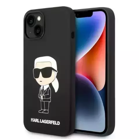 Etui Karl Lagerfeld KLHMP14SSNIKBCK für iPhone 14 6,1" Hardcase Silikon Ikonik Magsafe