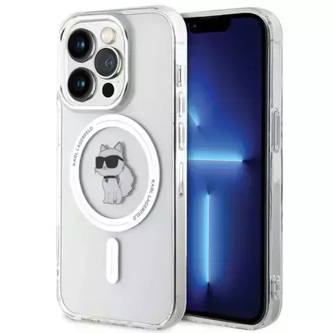 Etui Karl Lagerfeld KLHMP15LHFCCNOT für iPhone 15 Pro 6,1" transparentes Hardcase IML Choupette MagSafe