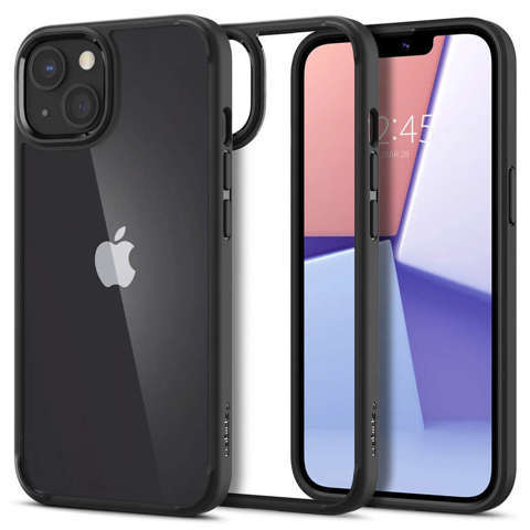 Etui Obudowa Hülle Spigen Ultra Hybrid für Apple iPhone 13 Mattschwarz