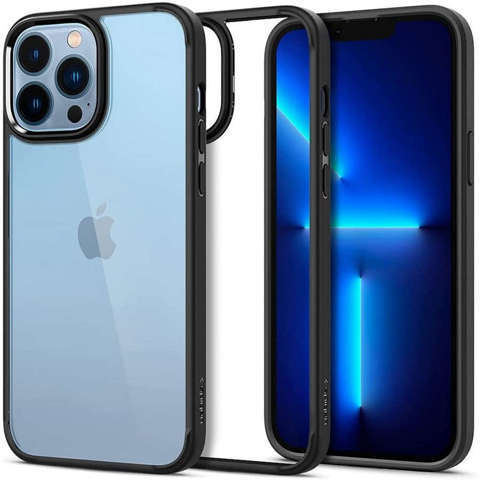 Etui Obudowa Hülle Spigen Ultra Hybrid für Apple iPhone 13 Pro Mattschwarz