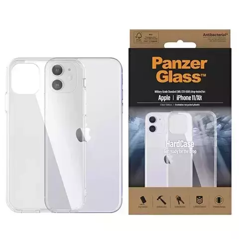 Etui PanzerGlass ClearCase für iPhone 11/Xr Antibakteriell Militärqualität klar 0426