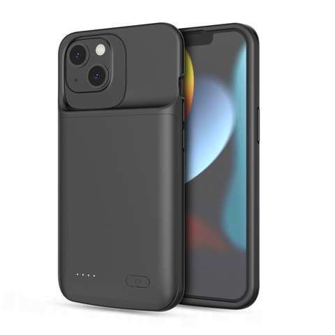 Etui Powerbank PowerCase 4800mAh für Apple iPhone 13 / 13 Pro Schwarz