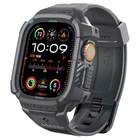 Etui Spigen Rugged Armor „Pro“ für Apple Watch Ultra 1 / 2 (49 mm) Dunkelgrau