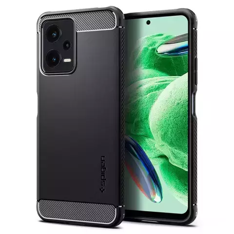 Etui Spigen Rugged Armor für Xiaomi Redmi Note 12 5G / Poco X5 5G mattschwarz