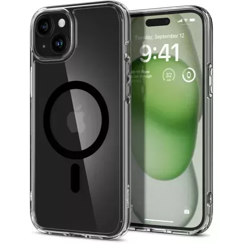 Etui Spigen Ultra Hybrid Mag für MagSafe für iPhone 15 Plus schwarz