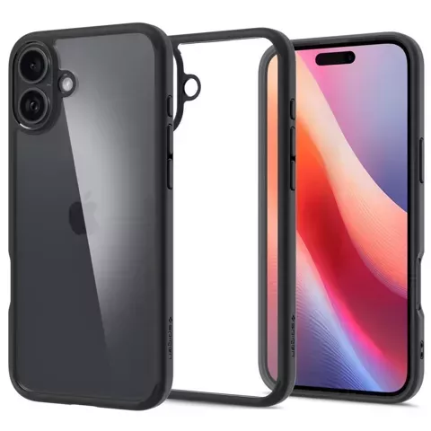 Etui Spigen Ultra Hybrid für Apple iPhone 16 Mattschwarz