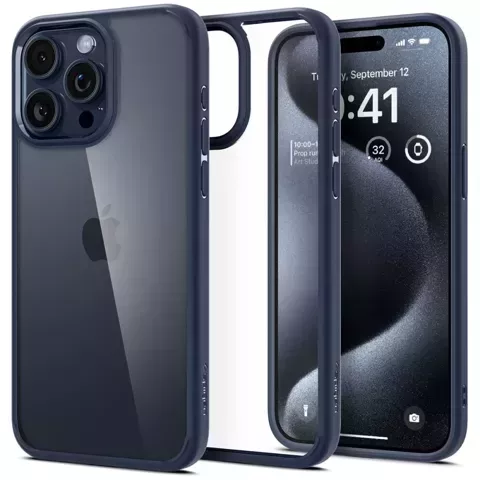 Etui Spigen Ultra Hybrid für iPhone 15 Pro Marineblau