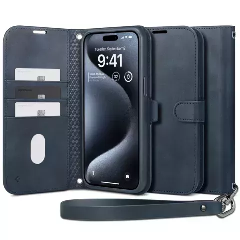 Etui Spigen Wallet „S“ Für das Apple iPhone 15 Pro Navy