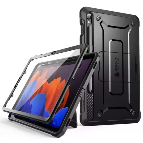 Etui Supcase Unicorn Beetle Pro für Samsung Galaxy Tab S9 FE 10.9 X510 / X516B Schwarz