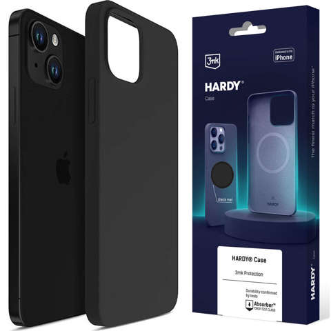 Etui für Apple iPhone 14 Plus - 3mk Hardy Silicone MagCase Graphite