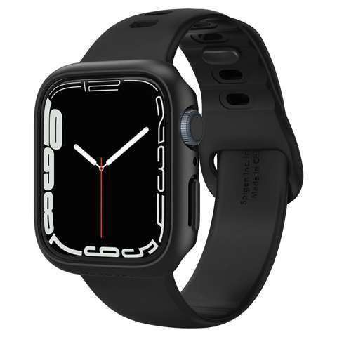 Etui für Smartwatch Spigen Thin Fit für Apple Watch 7 41mm Schwarz