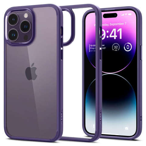 Etui für Spigen Ultra Hybrid für Apple iPhone 14 Pro Deep Purple