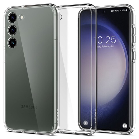 Etui für das Telefon Spigen Ultra Hybrid für das Samsung Galaxy S23 Plus Crystal Clear