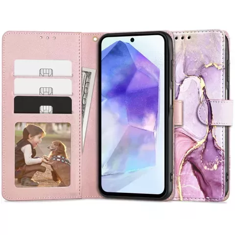 Etui portfel Wallet de Samsung Galaxy A55 5G Marmor