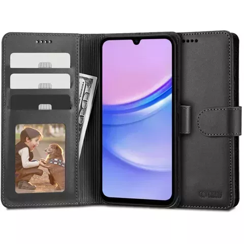 Etui portfel Wallet für Samsung Galaxy A15 4G / 5G Schwarz