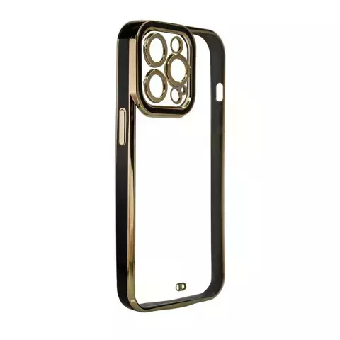 Fashion Case Case für Samsung Galaxy A12 5G Gold Frame Gel Cover Schwarz