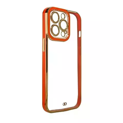 Fashion Case für iPhone 12 Pro Gold Frame Gel Cover Rot