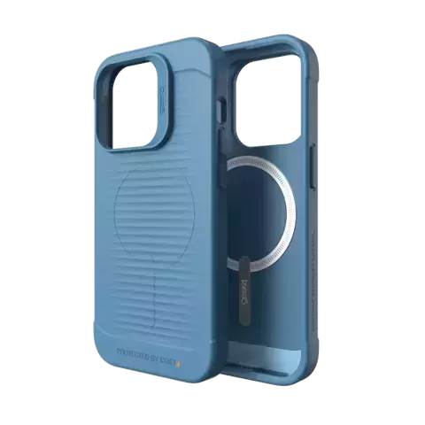 Gear4 Havana Snap - Schutzhülle für iPhone 14 Pro, kompatibel mit MagSafe (blau)