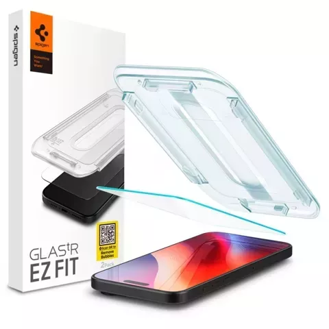 Gehärtetes Glas Spigen Glas.Tr „Ez Fit“ für iPhone 16 Pro Clear