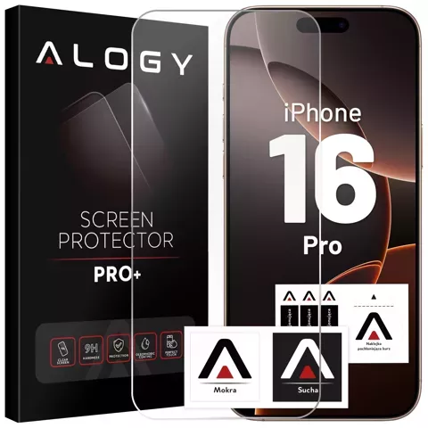 Gehärtetes Glas für Apple iPhone 16 Pro Displayschutzfolie 9H Alogy Heavy Pro™️